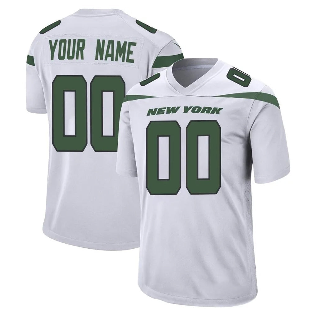 Johmsee Custom NY.Jets White Spotlight Home Game Any Name & Numbers Stitched Jerseys