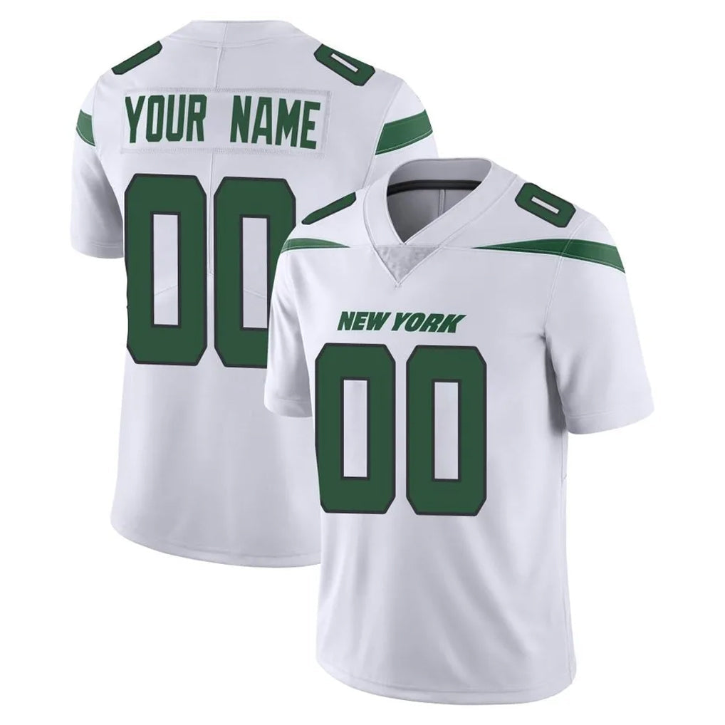 Johmsee Custom NY.Jets White Spotlight Limited Vapor Home Game Any Name & Numbers Stitched Jerseys