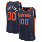 Johmsee Custom NY.Knicks  Navy Fast Break Jerseys - Statement Edition
