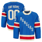Johmsee Custom NY.Rangers Blue Centennial Authentic Pro Jerseys