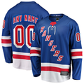 Johmsee Custom NY.Rangers Blue Home Breakaway Jerseys