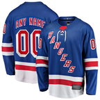Johmsee Custom NY.Rangers Blue Home Breakaway Jerseys