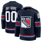 Johmsee Custom NY.Rangers Navy Alternate Premium Jerseys