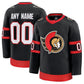 Custom O.Senators Fanatics Home Premium Jersey - Black Stitched American Hockey Jerseys