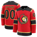 Johmsee Custom O.Senators Red Alternate Premium Jerseys