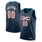 Johmsee Custom OC.Thunder Blue 2025-2026 City Edition Swingman Stitched Jerseys