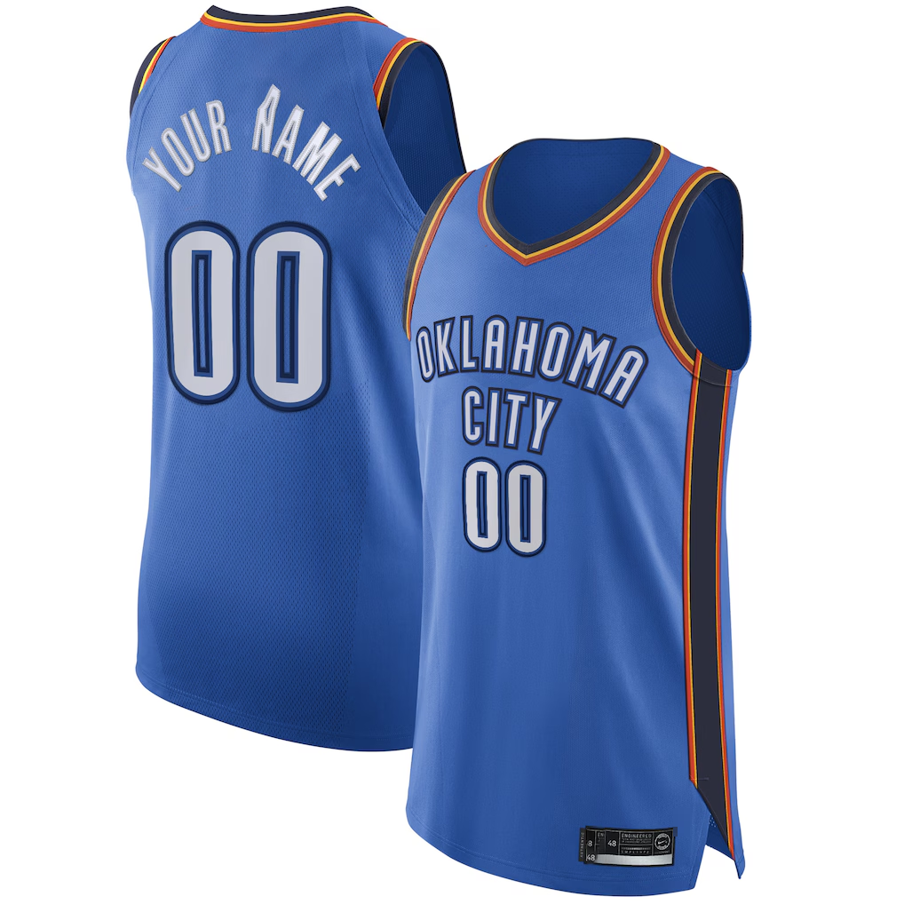 Johmsee Custom OC.Thunder Blue Authentic Stitched Jerseys - Icon Edition