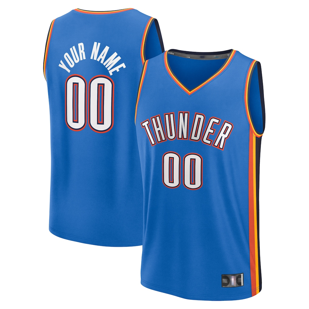 Johmsee Custom OC.Thunder Blue Fast Break Stitched Jerseys - Icon Edition