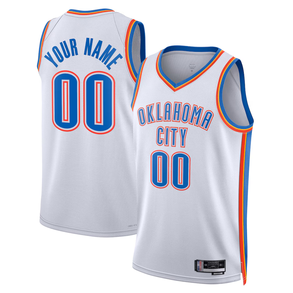 Johmsee Custom OC.Thunder White Swingman Stitched Jerseys- Association Edition