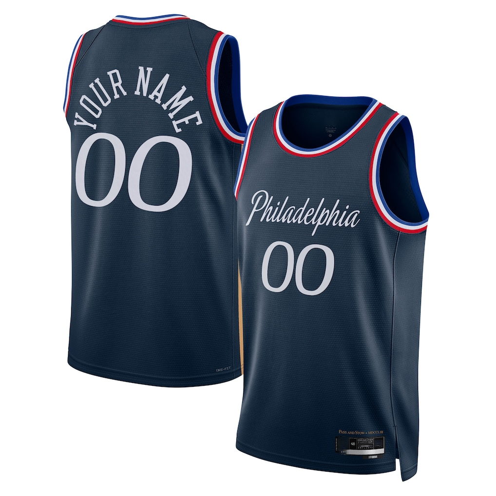 Johmsee Custom P.76ers Navy 202526 City Edition Swingman Jerseys