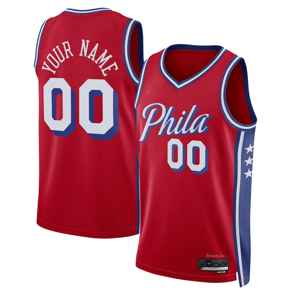 Johmsee Custom P.76ers Red 202223 Swingman Jerseys - Statement Edition