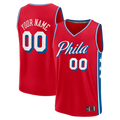 Johmsee Custom P.76ers Red Fast Break Jerseys - Icon Edition
