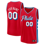 Johmsee Custom P.76ers Red Fast Break Jerseys - Icon Edition