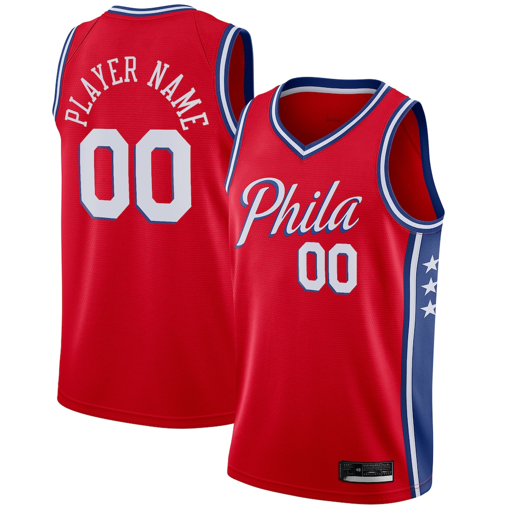 Johmsee Custom P.76ers Red Swingman Jerseys - Statement Edition