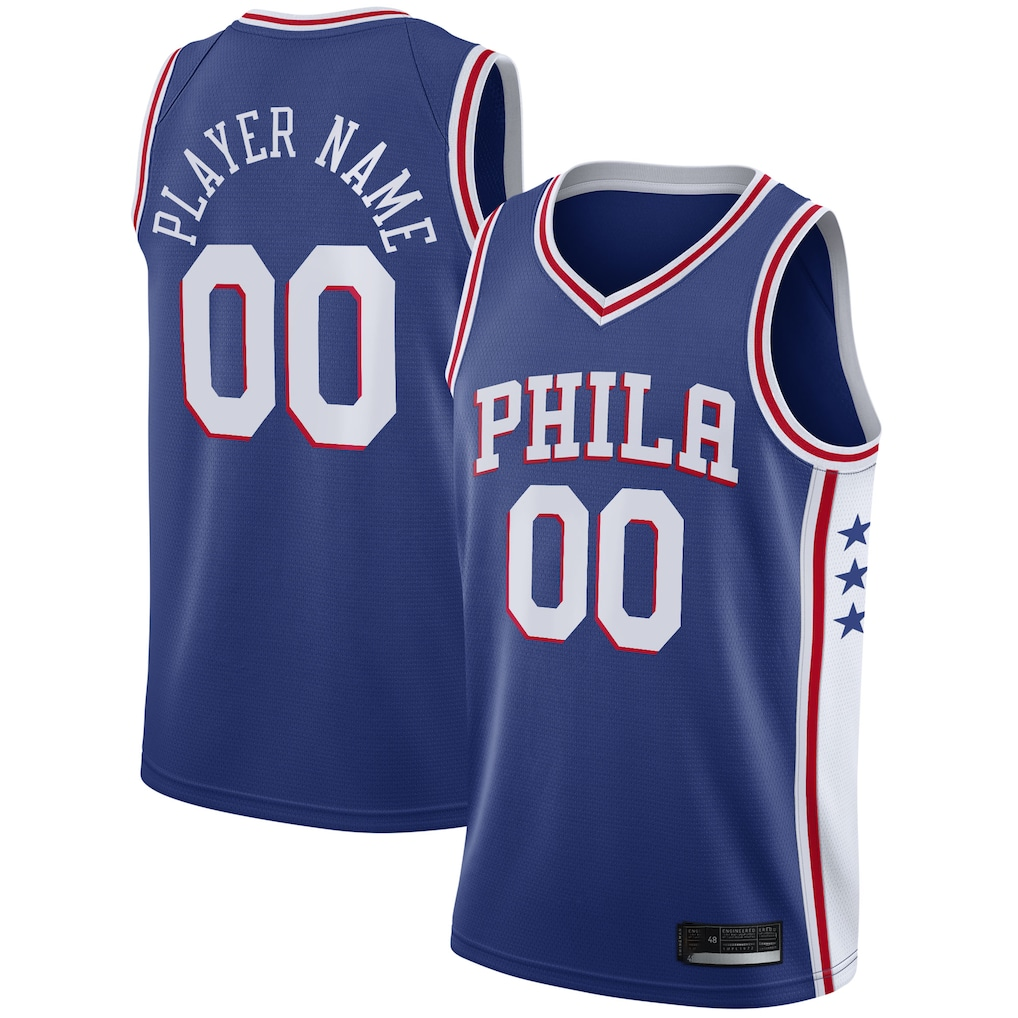 Johmsee Custom P.76ers Royal 2020-21 Swingman Jerseys - Icon Edition