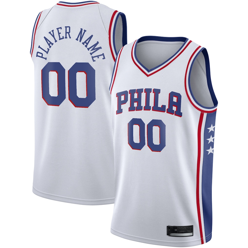 Johmsee Custom P.76ers White 2020-21 Swingman Jerseys - Association Edition