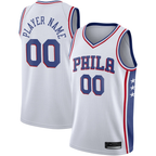 Johmsee Custom P.76ers White 2020-21 Swingman Jerseys - Association Edition