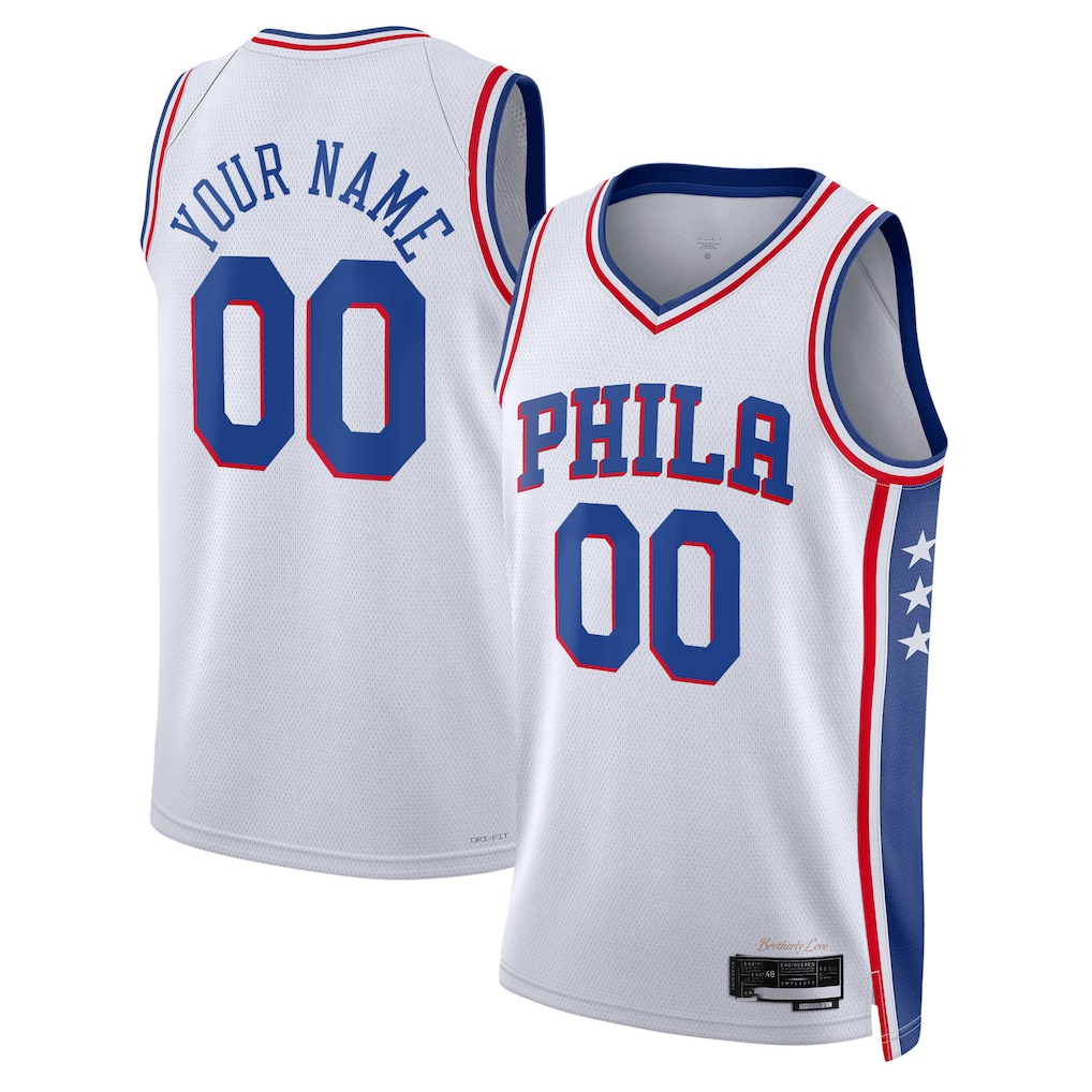 Johmsee Custom P.76ers White 2022-23 Swingman Jerseys - Association Edition