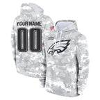 Johmsee Custom P.Eagles Arctic Camo Salute to Service Pullover Hoodies Limited Game Any Name & Numbers Stitched Jerseys