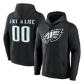 Johmsee Custom P.Eagles Black LOGO Pullover Hoodies Home Game Any Name & Numbers Stitched Jerseys