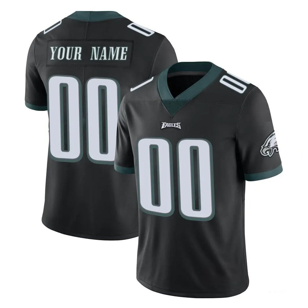 Johmsee Custom P.Eagles Black Limited Vapor Untouchable Home Game Any Name & Numbers Stitched Jerseys