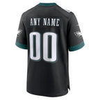 Johmsee Custom P.Eagles Black Stitched Alternate Game Stitched Jerseys