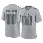 Johmsee Custom P.Eagles Gray Atmosphere Fashion Home Game Any Name & Numbers Stitched Jerseys