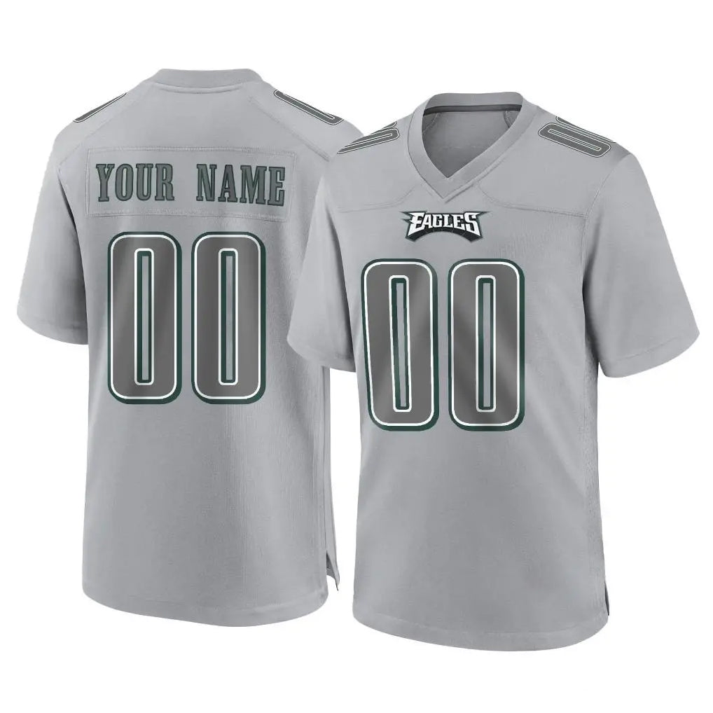 Johmsee Custom P.Eagles Gray Atmosphere Fashion Home Game Any Name & Numbers Stitched Jerseys