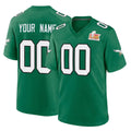 Johmsee Custom P.Eagles Green Kelly Alternate Super Bowl LIX Home Game Any Name & Numbers Stitched Jerseys
