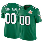 Johmsee Custom P.Eagles Green Kelly Alternate Vapor F.U.S.E. Super Bowl LIX Home Game Any Name & Numbers Stitched Jerseys