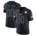 Johmsee Custom P.Eagles Limited Black Impact Super Bowl LIX Home Game Any Name & Numbers Stitched Jerseys