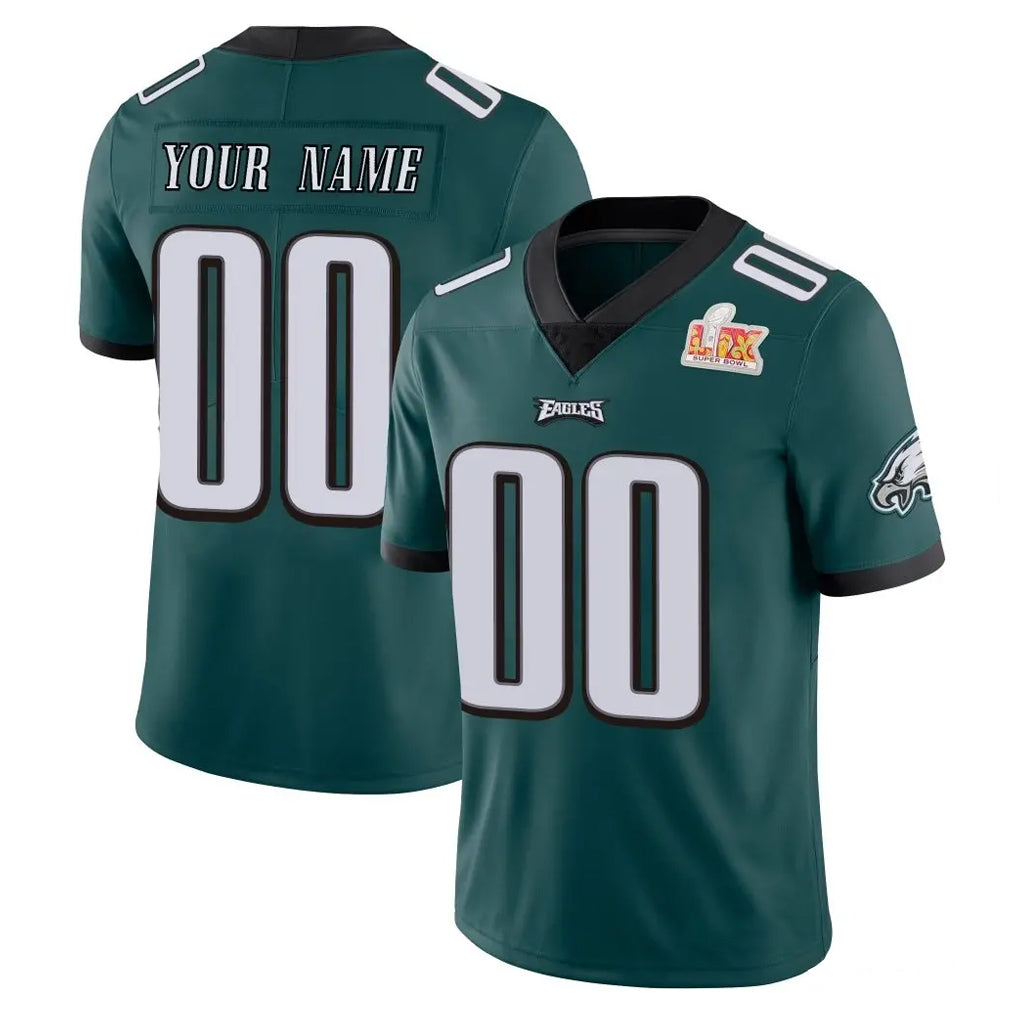 Johmsee Custom P.Eagles Team Color Green Vapor Untouchable Super Bowl LIX Home Game Any Name & Numbers Stitched Jerseys