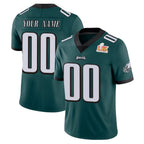 Johmsee Custom P.Eagles Team Color Green Vapor Untouchable Super Bowl LIX Home Game Any Name & Numbers Stitched Jerseys