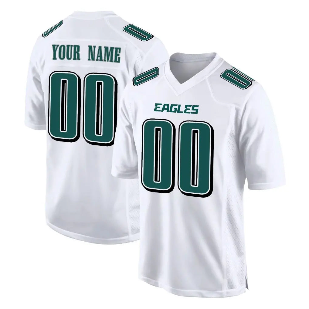 Johmsee Custom P.Eagles White Tundra Fashion Home Game Any Name & Numbers Stitched Jerseys