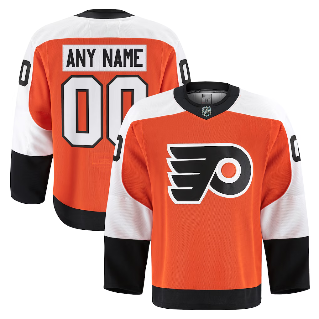 Johmsee Custom P.Flyers Orange Home Authentic Pro Jerseys