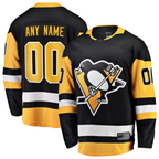 Johmsee Custom P.Penguins Black Home Breakaway Jerseys