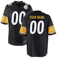 Johmsee Custom P.Steelers Black Game Stitched Jerseys