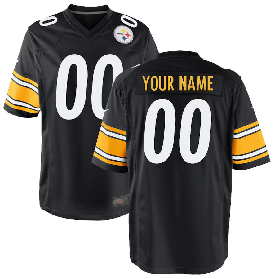 Johmsee Custom P.Steelers Black Game Stitched Jerseys