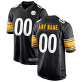 Johmsee Custom P.Steelers Black Home Game Stitched Jerseys