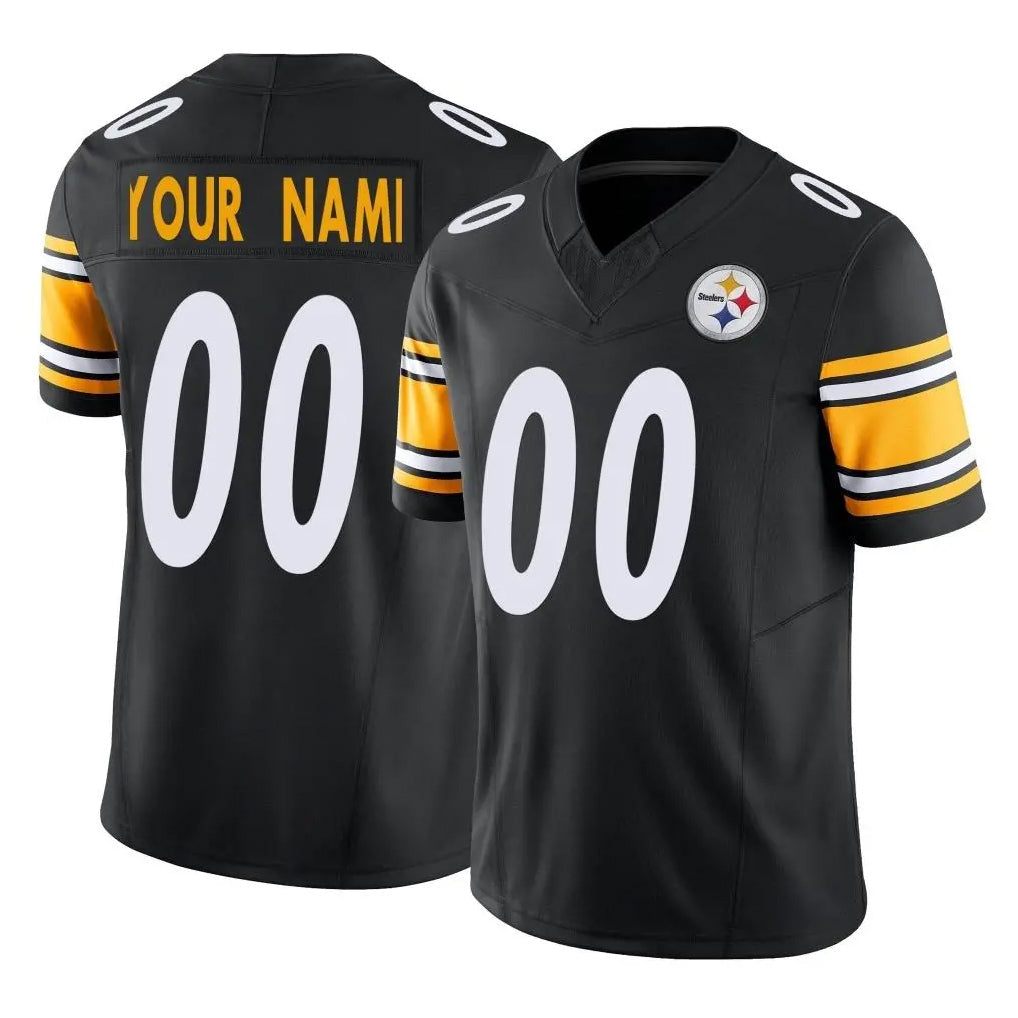 Johmsee Custom P.Steelers Black Limited Vapor F.U.S.E. Home Game Any Name & Numbers Stitched Jerseys