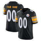 Johmsee Custom P.Steelers Black Limited Vapor Untouchable Home Game Any Name & Numbers Stitched Jerseys
