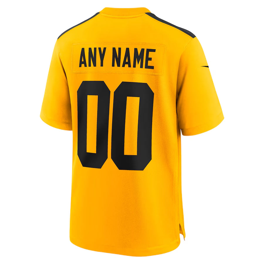 Johmsee Custom P.Steelers Gold Alternate Game Stitched Jerseys