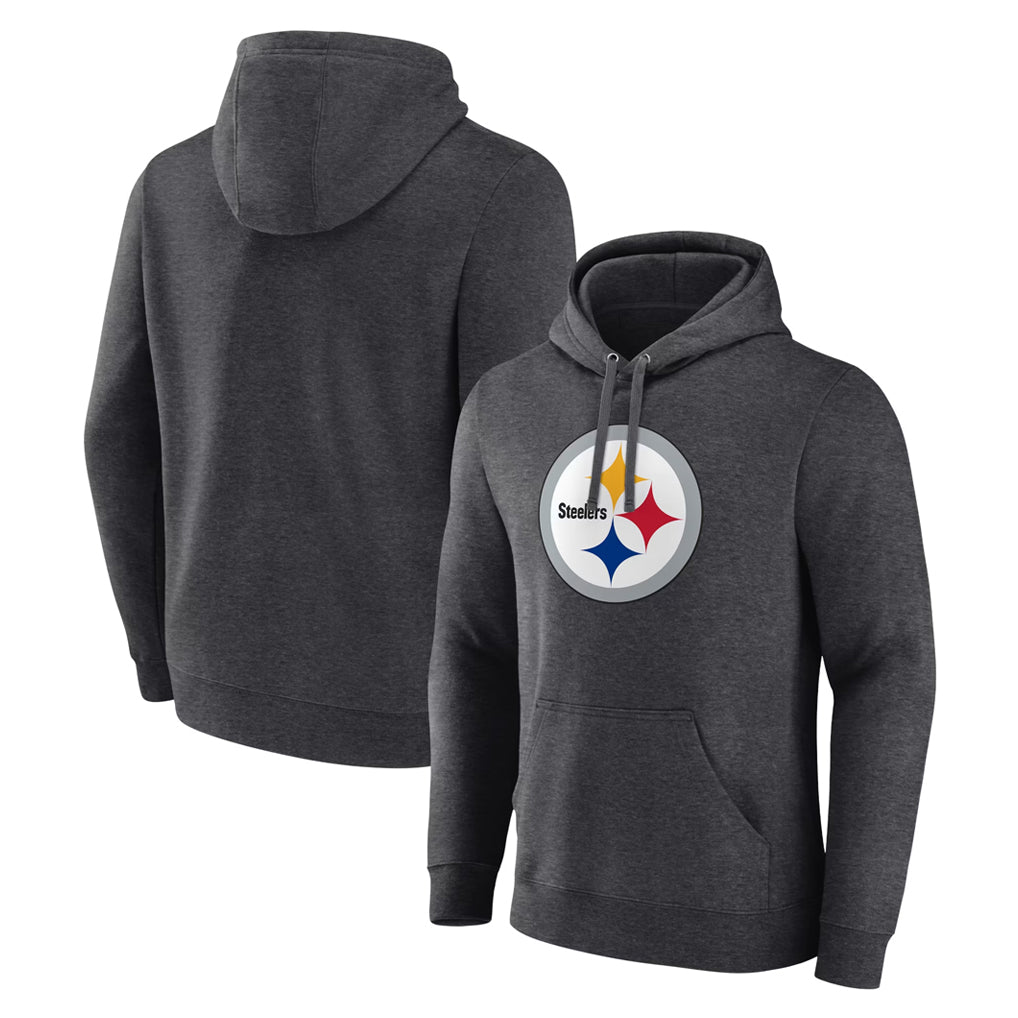 Johmsee Custom P.Steelers Gray Pullover Hoodies Limited Any Name & Numbers  Stitched Jerseys