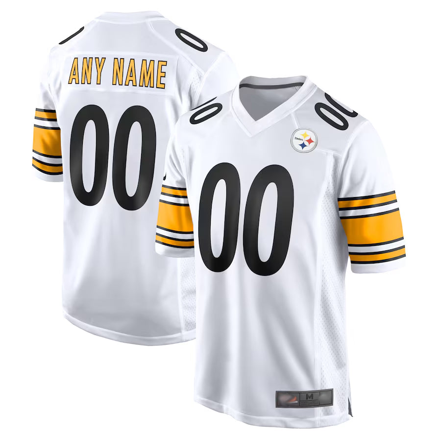 Johmsee Custom P.Steelers White Home Game Stitched Jerseys