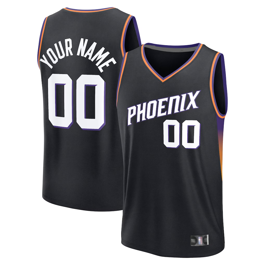 Johmsee Custom P.Suns Fanatics Black Fast Break Jerseys - Icon Edition