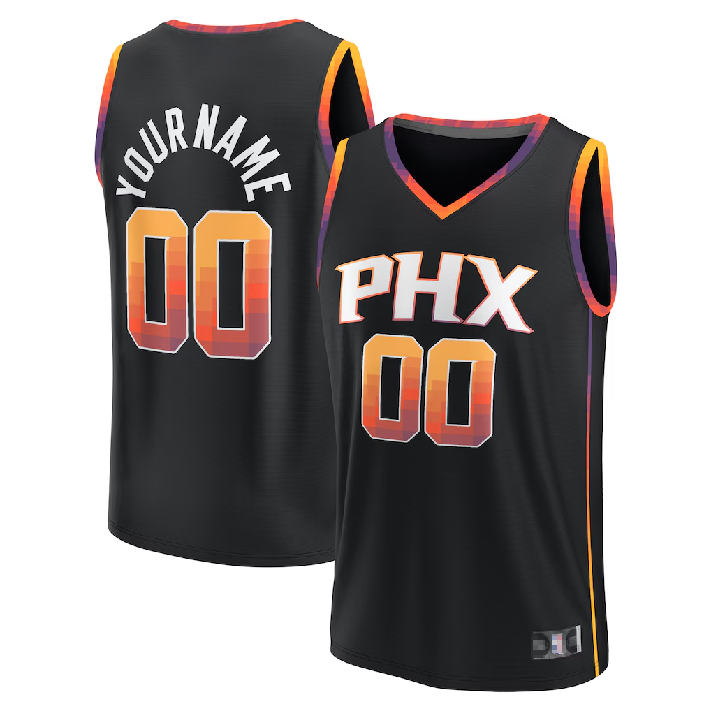 Johmsee Custom P.Sunss Fanatics Black Fast Break Replica Jerseys - Statement Edition