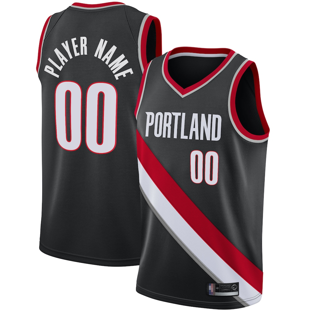 Johmsee Custom PT.Blazers Black 2020-2021 Swingman Jerseys - Icon Edition