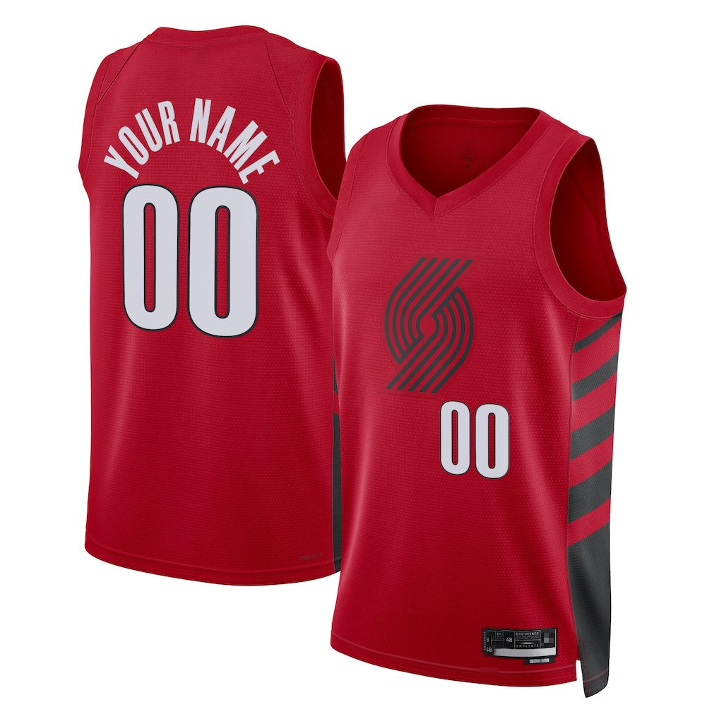 Johmsee Custom PT.Blazers Red 2022-2023 Swingman Jerseys - Statement Edition