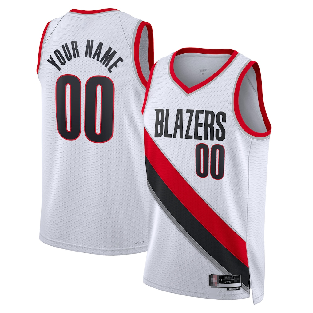 Johmsee Custom PT.Blazers White Swingman Jerseys - Association Edition