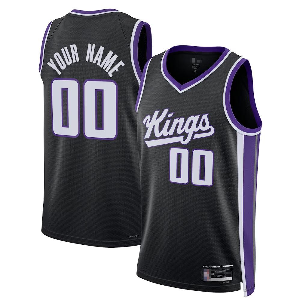 Johmsee Custom S.Kings Black Swingman Jerseys - Icon Edition